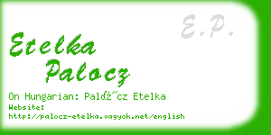 etelka palocz business card